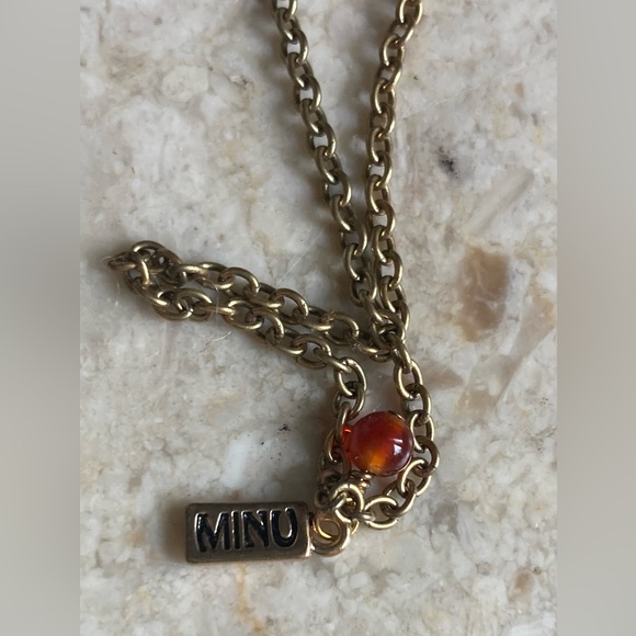 Minu Natural Stone & Pendant, Gold Tone, Necklace - Picture 7 of 7